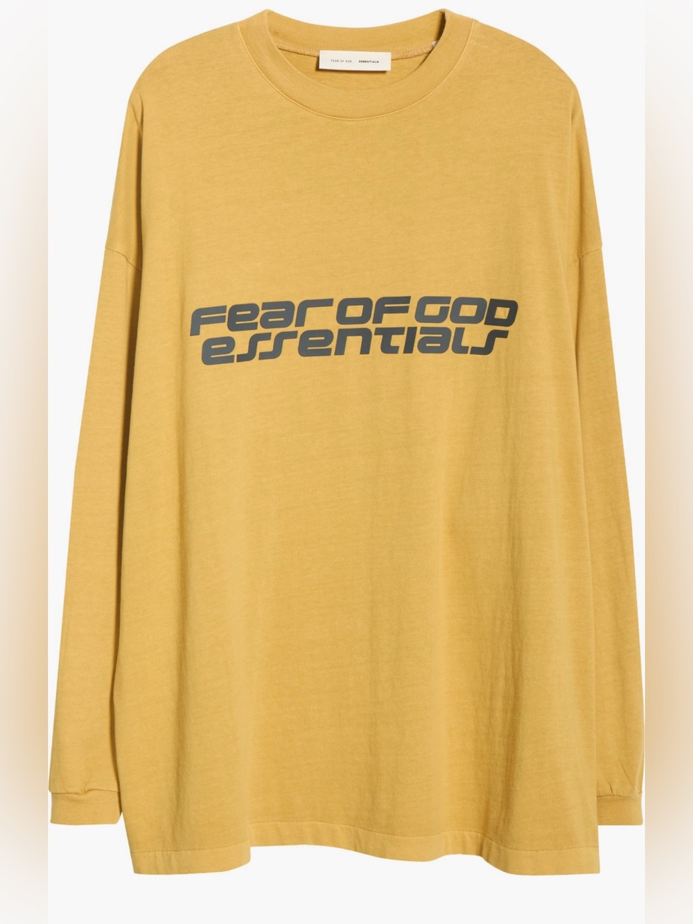 Men's Fear of God Long Sleeve Logo Tee - Canyon